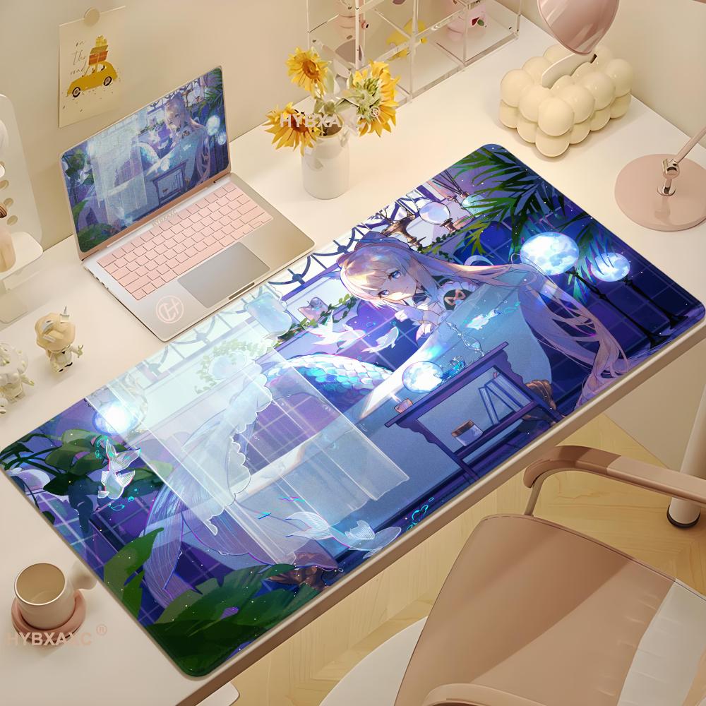 HYBXAXC Gaming Mouse Pad Home Computer Keyboard Mat Laptop Soft Anti-slip Table Mat XXL Genshin Impact Kokomi Custom Mousepad
