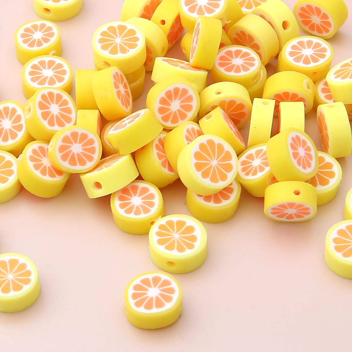 

30 шт разноцветные бусины-разделители из полимерной глины в фруктовом стиле для изготовления ювелирных изделий