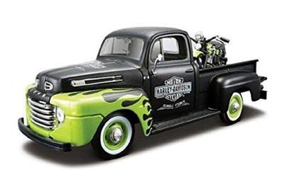 Maisto 1/24 Scale 1948 Ford F-1 Harley-Davidson Panhead Diecast Model Car