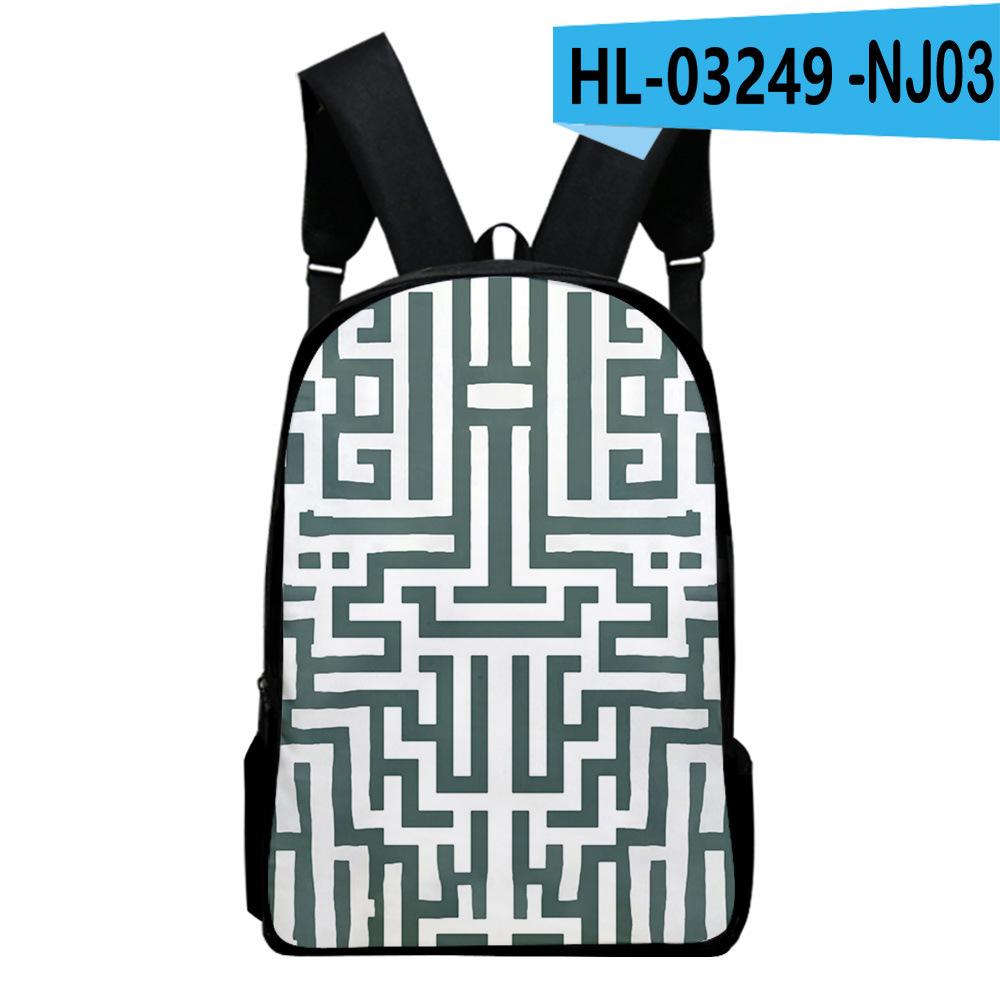 Classic Novelty Cool Maze Pattern Notebook Backpacks Pupil School Bags 3D Print Oxford Waterproof Boys/Girls Laptop Backpacks