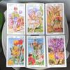 12*7cm Pachet Tarot Spiritul Florilor 78 Buc. Cărți Tarot Delicate, Minunate Imprimate pe Carton 350GSM Dublu Embosat