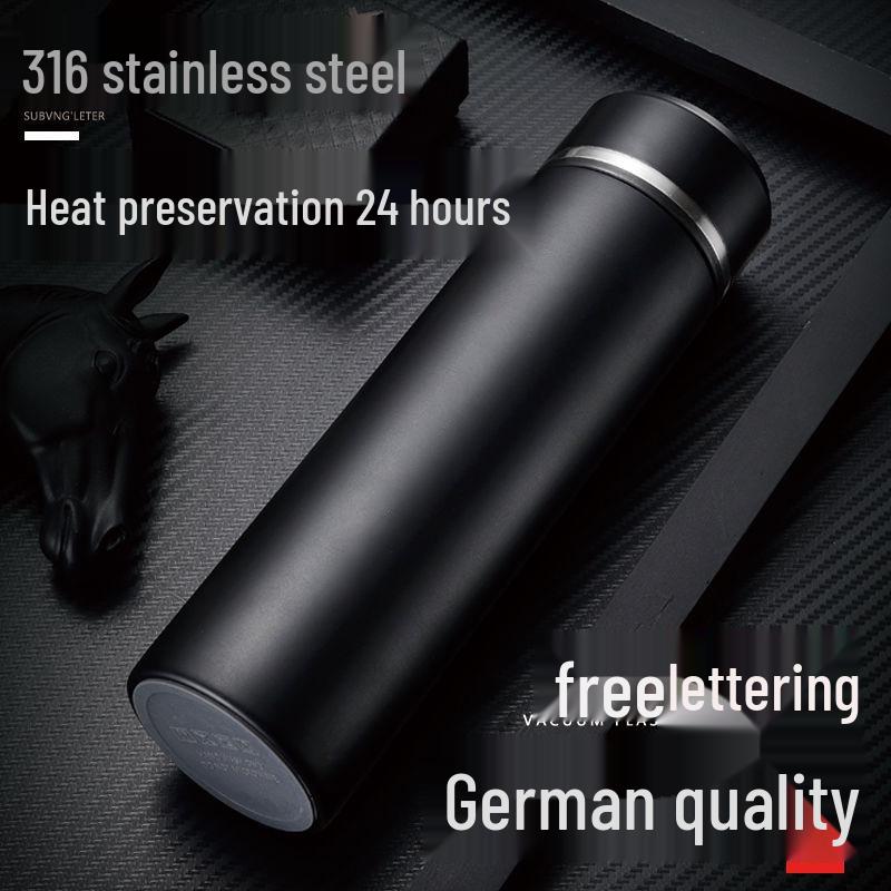 316 Stainless Steel Insulated Solid Color Engraved Cup - Portable Outdoor Car Mug