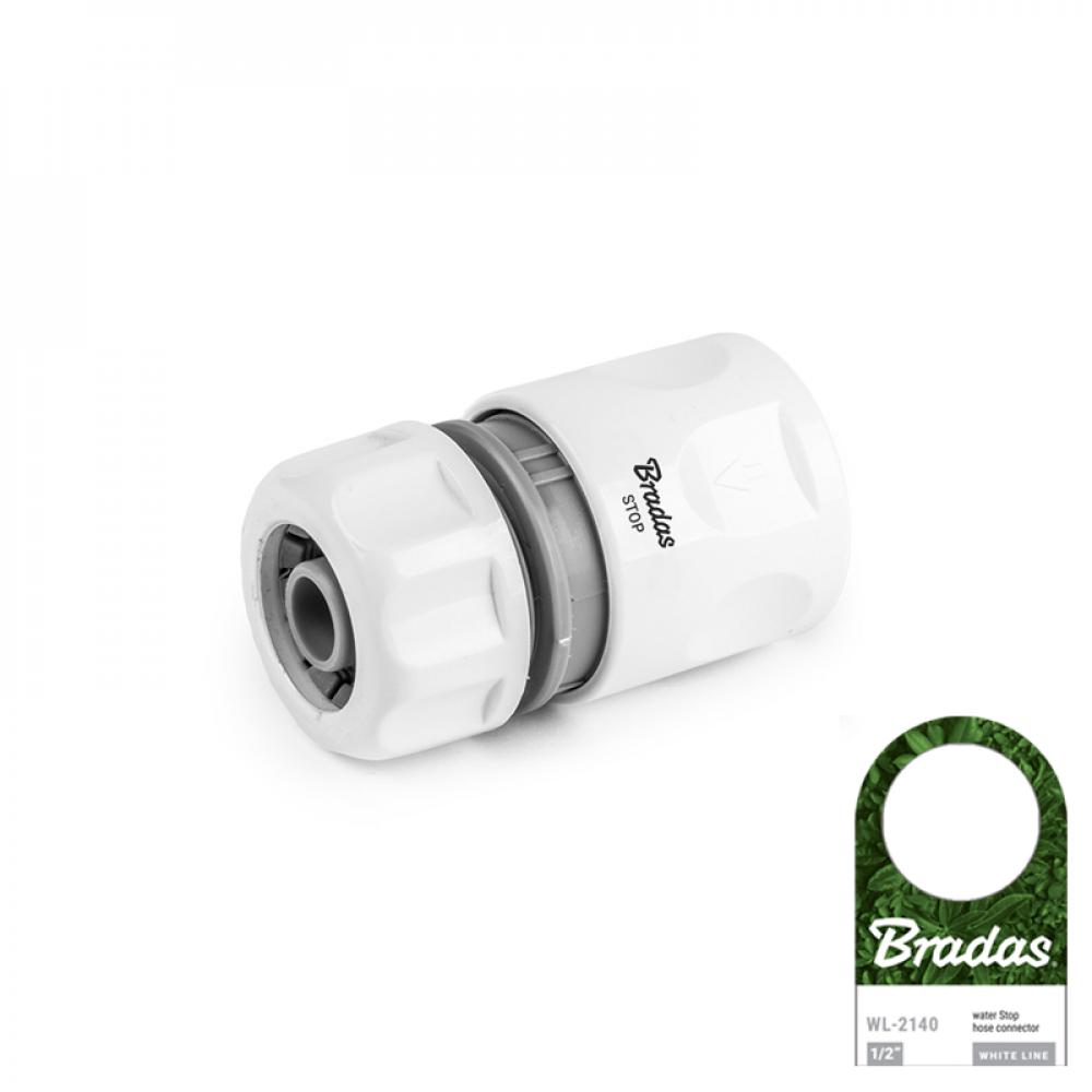 Bradas 1/2" Stop Connector /White Line