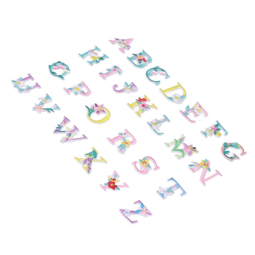 26pcs Flower Shaped Embroidered Patches Easy Ironing Iron On Patches  Scarf Decoration