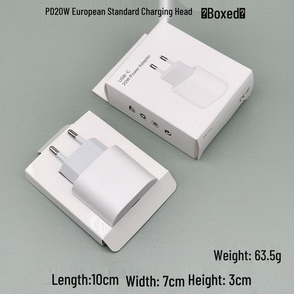 PD20W European Fast Charger for iPhone 13/17 & Tablets - 20W CE Certified.