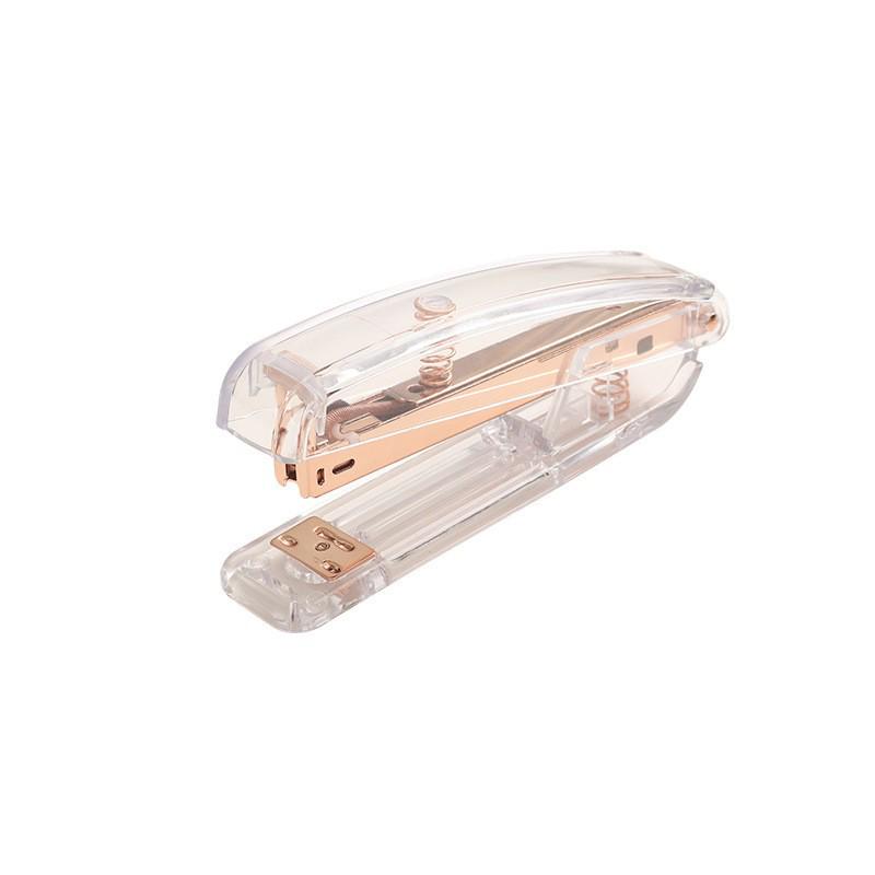 Rose Gold Transparent 24/6 Stapler: Luxurious, Stylish, and Labor-Saving Office Supply