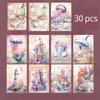 30 pcs Vintage aesthetic Underwater world theme material paper Decorative Diary Album Background paper Junk Journal Supplies