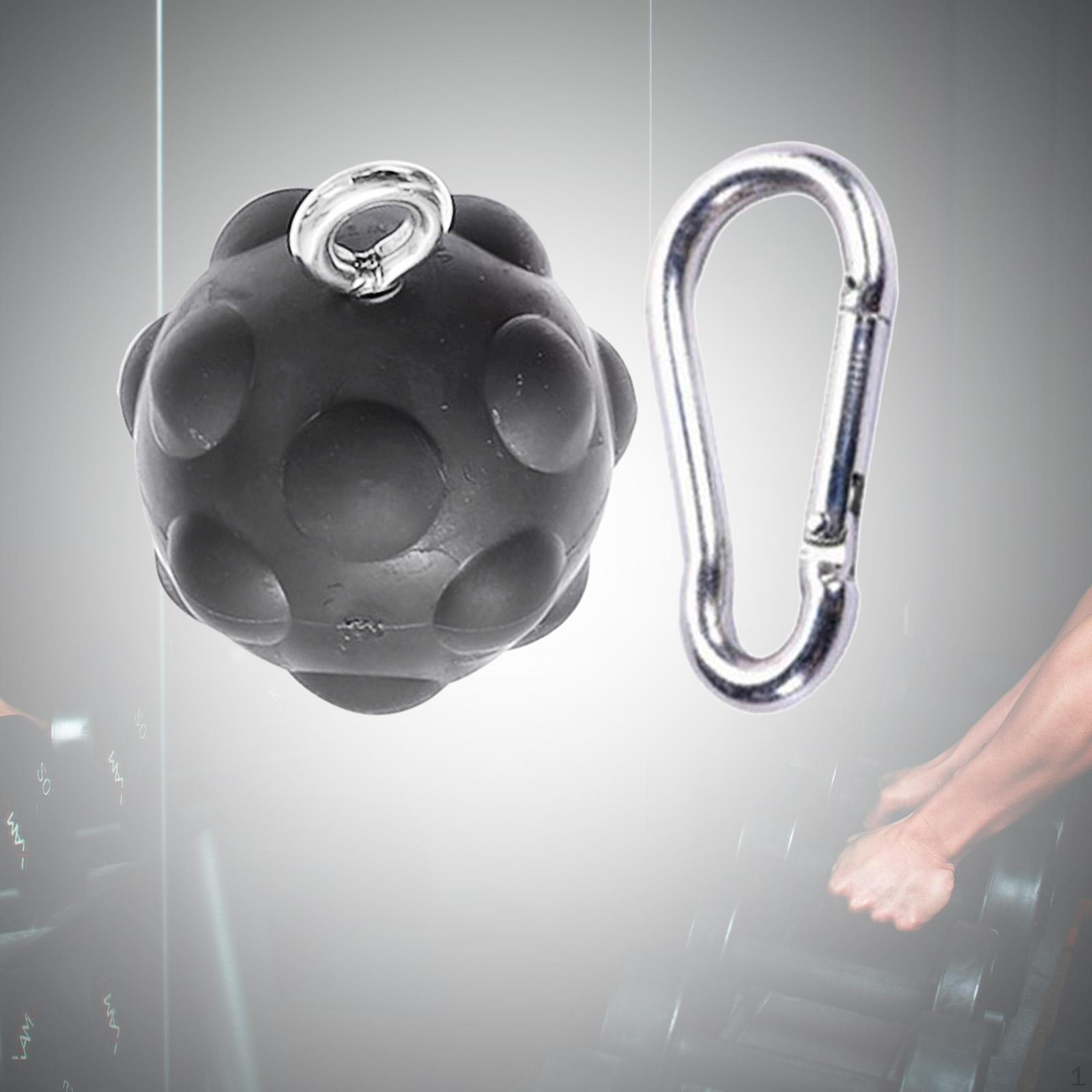 

Блок для подтягивания мяча с укрепляющими карабинами, силовые захваты для спины, верхней части тела чёрный