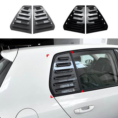 For Volkswagen VW Golf 6 MK6 2008- 2012 Car Rear Window Louver Shutter Cover Side Vent Scoop Blinds Trim ABS