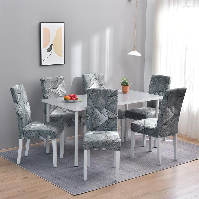 1PC Geometrische Spandex Stuhlhussen Stretch Esszimmer Sitzbezug Elastische Stuhl Schutzhülle für Restaurant Hochzeit Bankett