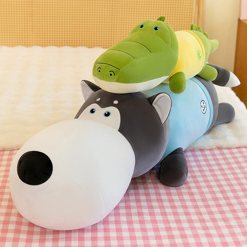 Cartoon Big Headed Crocodile Dogs Animal Stuffed Plush Toy Dolls Birthday Gift