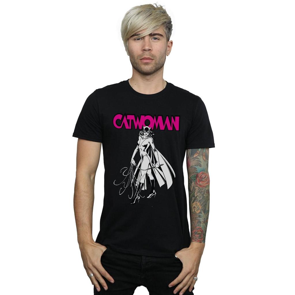 DC Comics Mens Catwoman Whip T-Shirt