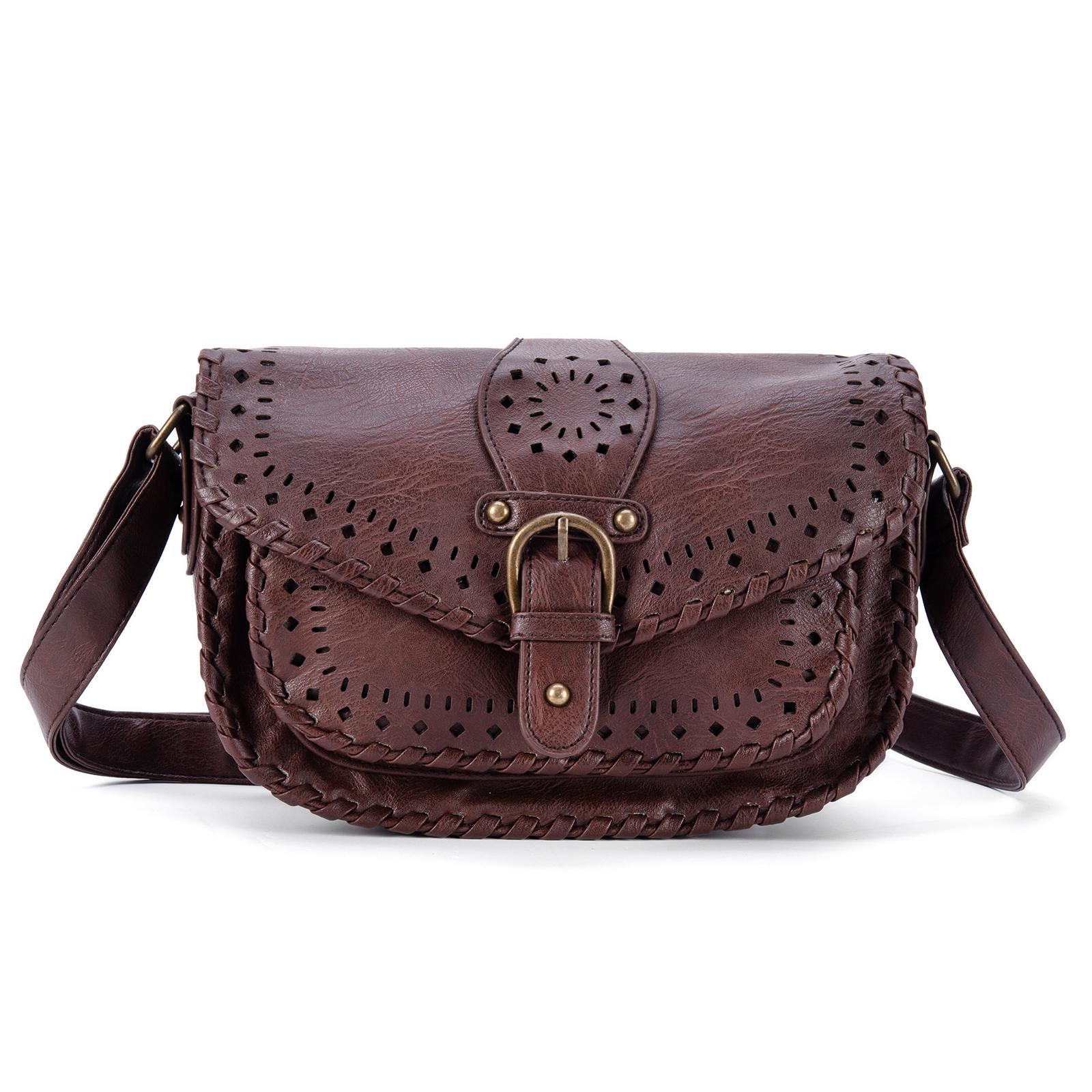 

Винтажные женские сумки на лацкане, черные, однотонные, новые модные водонепроницаемые сумки из искусственной кожи для девочек с дизайнерским регулируемым ремешком, многослойные, трикотажные