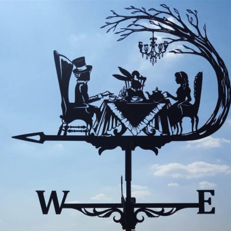 Wetterfahnen-Ornament aus Edelstahl für den Außenhof