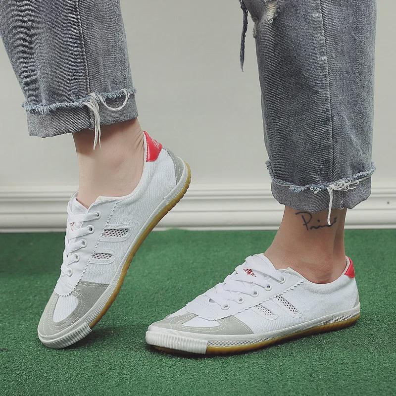 Breathable Unisex Volleyball & Training Sneakers - Non-Slip Canvas Mesh, Cow Tendon Sole, Ideal for Spring/Autumn