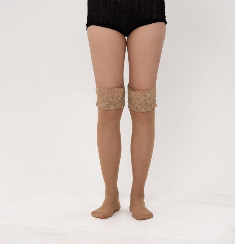 

Export Large Size Ultra Thin Lace Lace Stockings Over The Knee Stockings Solid Color Covered Silk Stockings XL