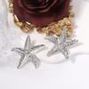 European and American Summer New Beach Vacation Style Personalized Creative Starfish Earrings, Trendy Fashion Commuter Earrings