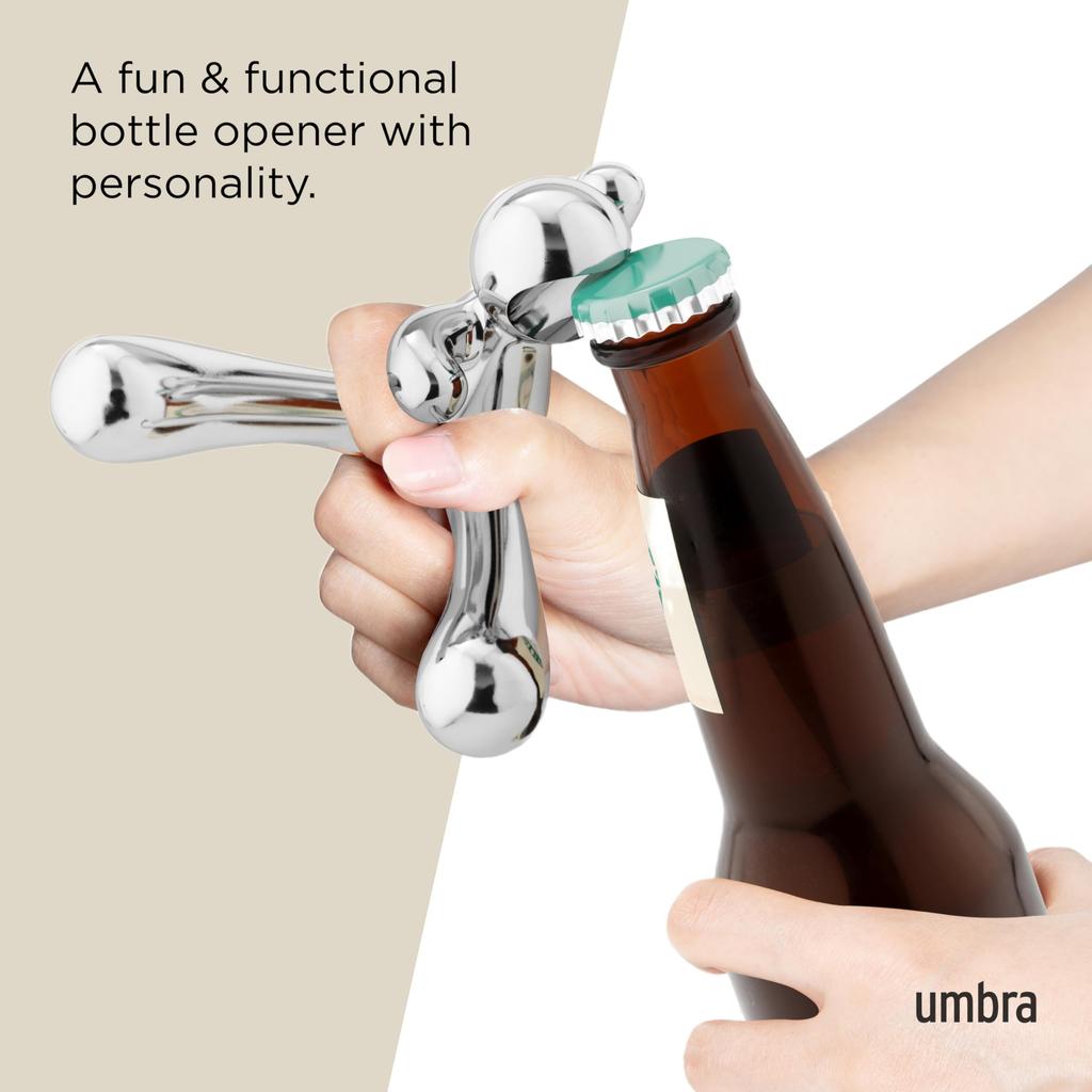 Official Umbra Rodeo Buddy Bottle Opener, Silver