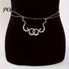 Music Festival Body Jewelry Double Snake Wrap Waist Chain, Adjustable Layered Belly Chain for Women, Vintage Gold Retro Style Fashion Beach