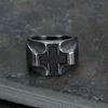 Vintage Distressed Stainless Steel Cross Unisex Ring Punk Style Jewelry