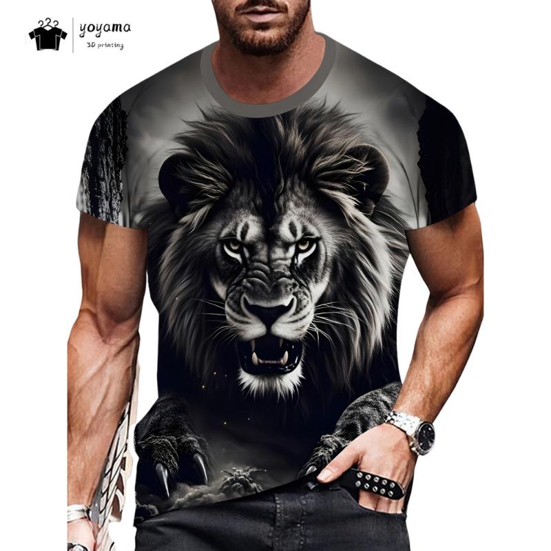 

Vintage Tiger Graphic T-Shirt Men Summer Breathable Men s Top Trendy Men s Clothing New Fashion Oversized Men s Short Sleeve Tee S