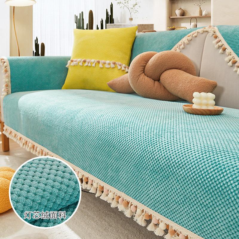 Anti Cat Scratch Sofa Mat All-season Universal Ins Style Backrest Cover Anti Slip Sofa Cover