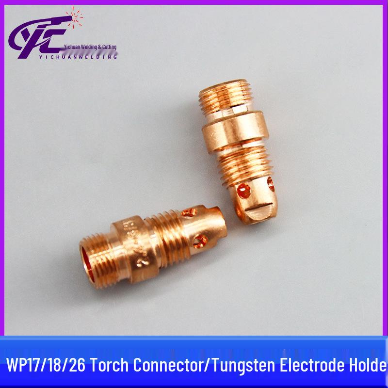 Argon Arc Welding Gun with WP17/18/26 Red Copper Tungsten Electrode Holder - High Conductivity & Heat Resistance Welding Collet Accessories