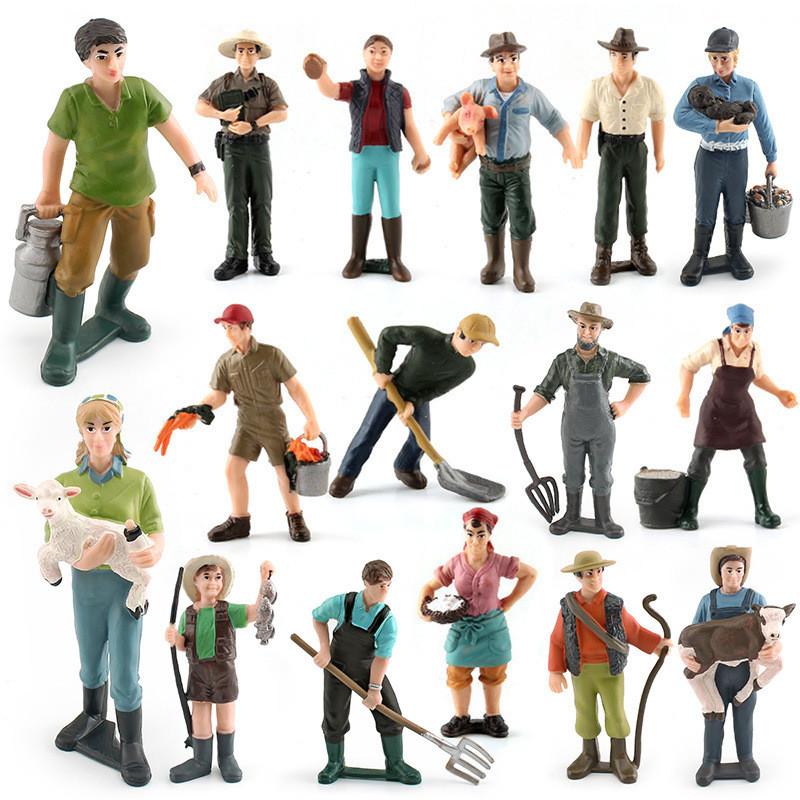 Simulated Diver Veterinarian Farmer Worker Postal Worker Toy Model Ornament For Collectors And Play