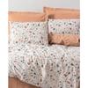 Bettwäsche-Set - 1 Bettbezug 220 x 240 cm + 2 Kissenbezüge 60 x 60 cm - 100% Baumwolle renforcé - Karamell