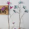 Plastic Silk Butterfly Flower Elegant Simulated Branch Butterfly Fake Flower  Living Room Decor