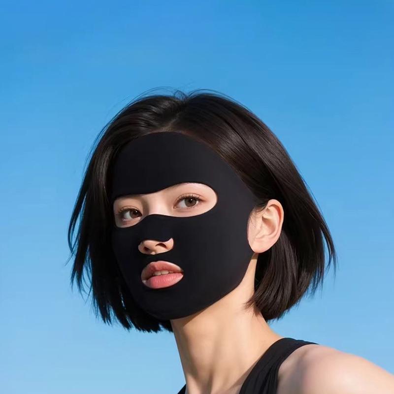 New 1PC Ice Silk Riding Face Mask Breathable Washable Dustproof Sunscreen Anti-UV Protects Corners of Eyes for Outdoor Sports