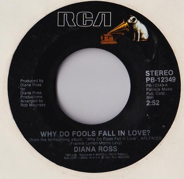 

7inch Record DIANA ROSS - Why Do Fools Fall In Love PB12349 RCA 1981 US Soul/Funk Used
