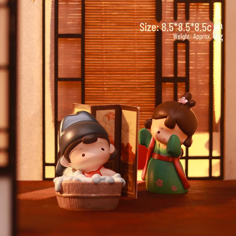 Kreativer Handyhalter im Stil der Tang-Dynastie mit Glücksbringer: Exquisites Harzornament