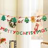 Paper Christmas Banner Pull Flag Design Christmas Theme Merry Christmas Decor Wall Hanging Garland Christmas Ornaments