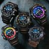 SMAEL Heren Dubbele Display Horloges Sport Waterdicht LED Licht Wekker Dubbele Tijdweergave Week Automatische Datum Polshorloges 8049 Sport Polshorloge