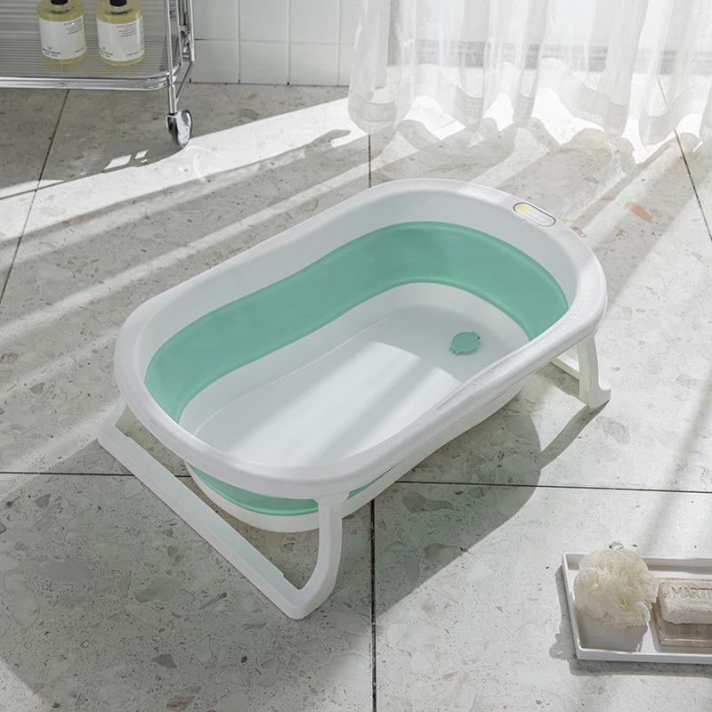 Folding Temperature-Sensitive Baby Bathtub: Large Size for Infants, Newborns, and Toddlers
