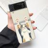 Lovely Cat Playing Fun Fashion Phone Case For Samsung Galaxy Z Flip 3 4 5 6 7 Hard Folding Z Flip4 Clear PC Cover Gift