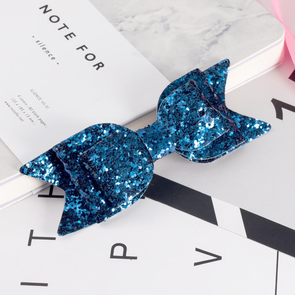 2024 Cute Fashion Alloy Sequins Big Bow Hairpin Shine Jewelry Hair Accessories for Girl Party Gift