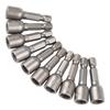 10PC Magnetic Nut Driver Set Highly Efficient for Nuts Tightening with 8mm Socket 42mm Length and Chrome Vanadium Steel