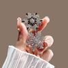 Broche de Copo de Nieve Full Diamond Joyería Multifuncional para Trajes Abrigos Bolsos Diseño Exquisito Brillante Material de Aleación Duradera Pin Seguro Pin de Solapa Regalo