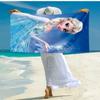 Ultra-Soft Beach Towel with Elsa Theme,Ideal for Pool - Camping, Diving - Perfect Travel Essential, Vibrant Beach Towel.