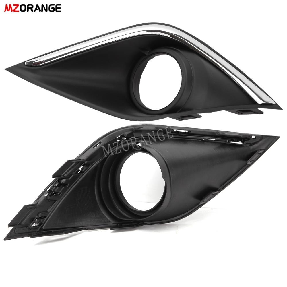 Chrome Fog Light Covers for Mitsubishi Outlander 2016-2018  Fog Lights Bezel Fog Lamp Hood Frame Black Grill car
