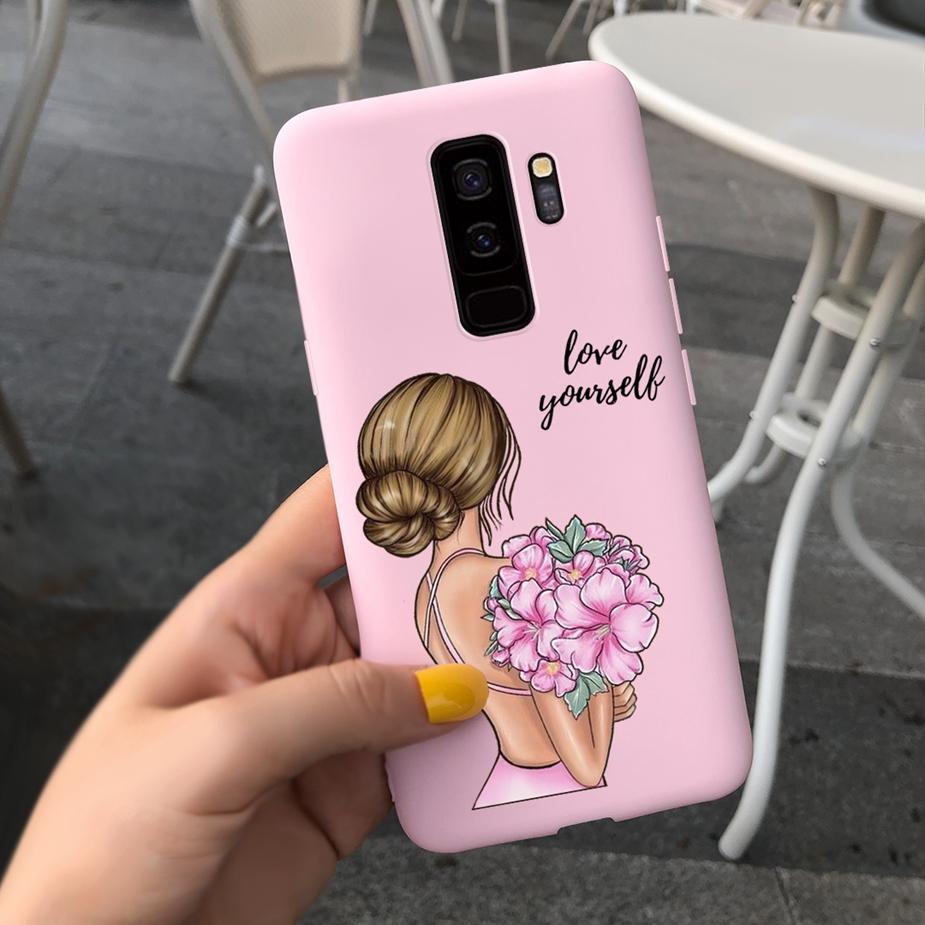 For Samsung Galaxy S9 S9+ Case Cute Fashion Cartoon Girls Cover Silicone Soft TPU Phone Case For Samsung S9 Plus S9+ Fundas Capa