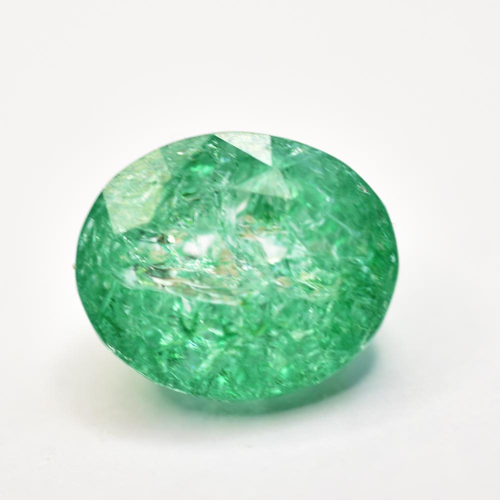 Natural Green Emerald 15.7ct Oval Cut Certified Loose Gemstone