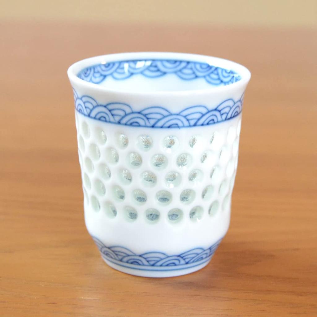 Guinomi Arita Wooden Box Great As a Crystal Engraved Qinghai Made In Japan Ochoco, Ware, Gift, Gift, Wave,