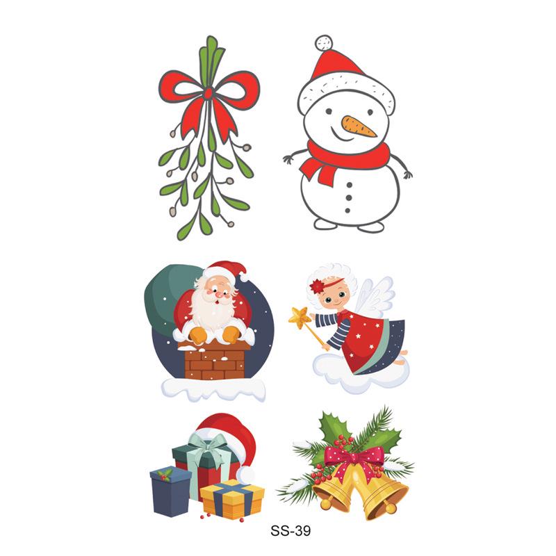 Christmas Fun Face Stickers: Children's Cartoon Tattoo Stickers