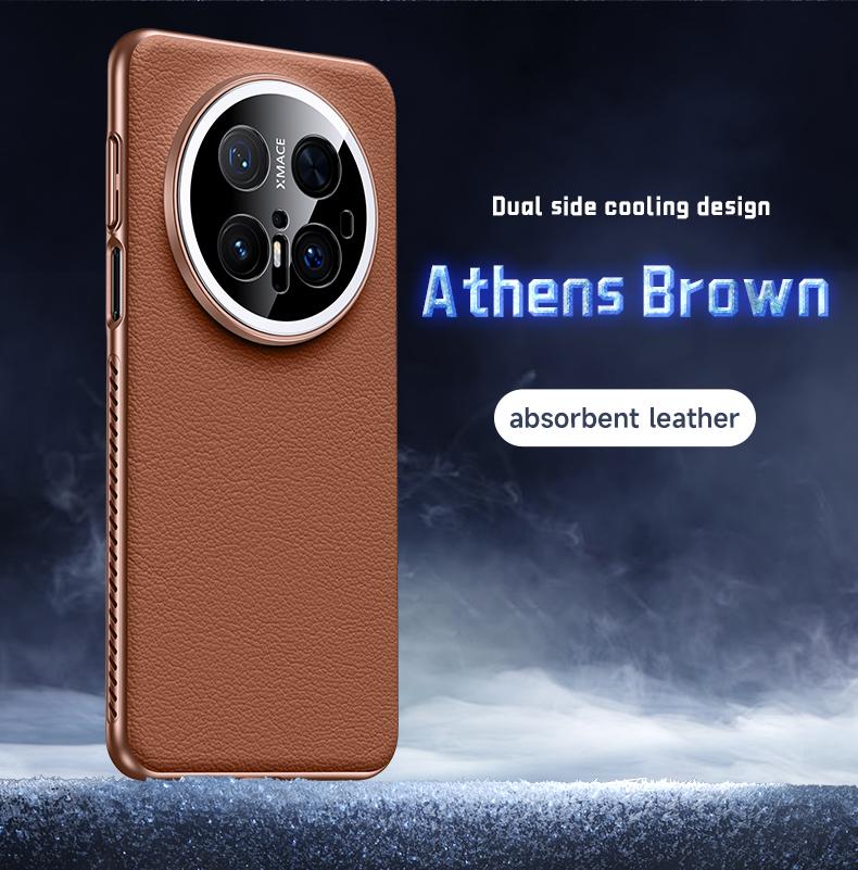 

Экологичный Устойчивый Веганский Кожаный Чехол Для Huawei Mate 60 / 70 Pro+ Plus С Защитой Объектива Камеры Теплоотвод No Magnetic&Huawei Mate 70 Pro темно-коричневого