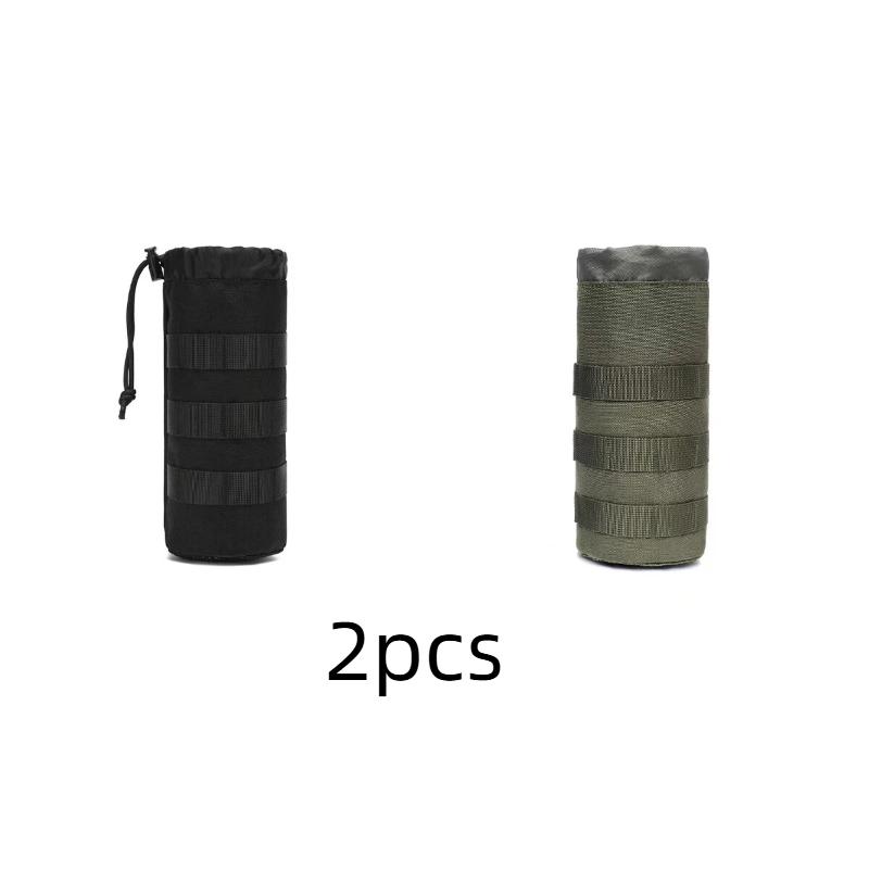 Poche Sac Améliorée pour Bouteilles d'Eau de Sport, Porte-Bouteille d'Eau Tactique à Cordon Coulissant Molle, Sac de Voyage en Maille pour Bouteille d'Eau
