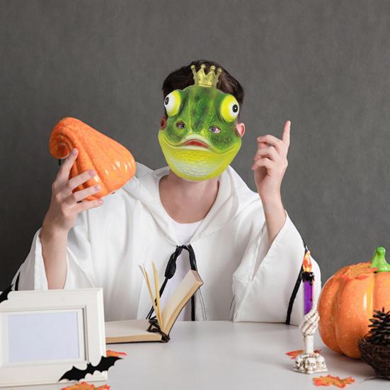 Frog Masque Novelty Adult Animal Masque Props Halloween Role Play Costume Accessories for Halloween Cosplay Parties Stage Performance