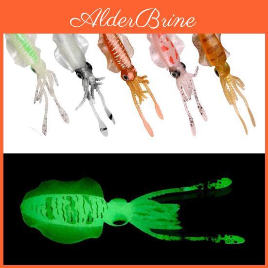 Muqzi Accessory Simulation Squid Sports Luminous Soft Lure Fish Bait Outdoor Sea Fishing Tackle Tool